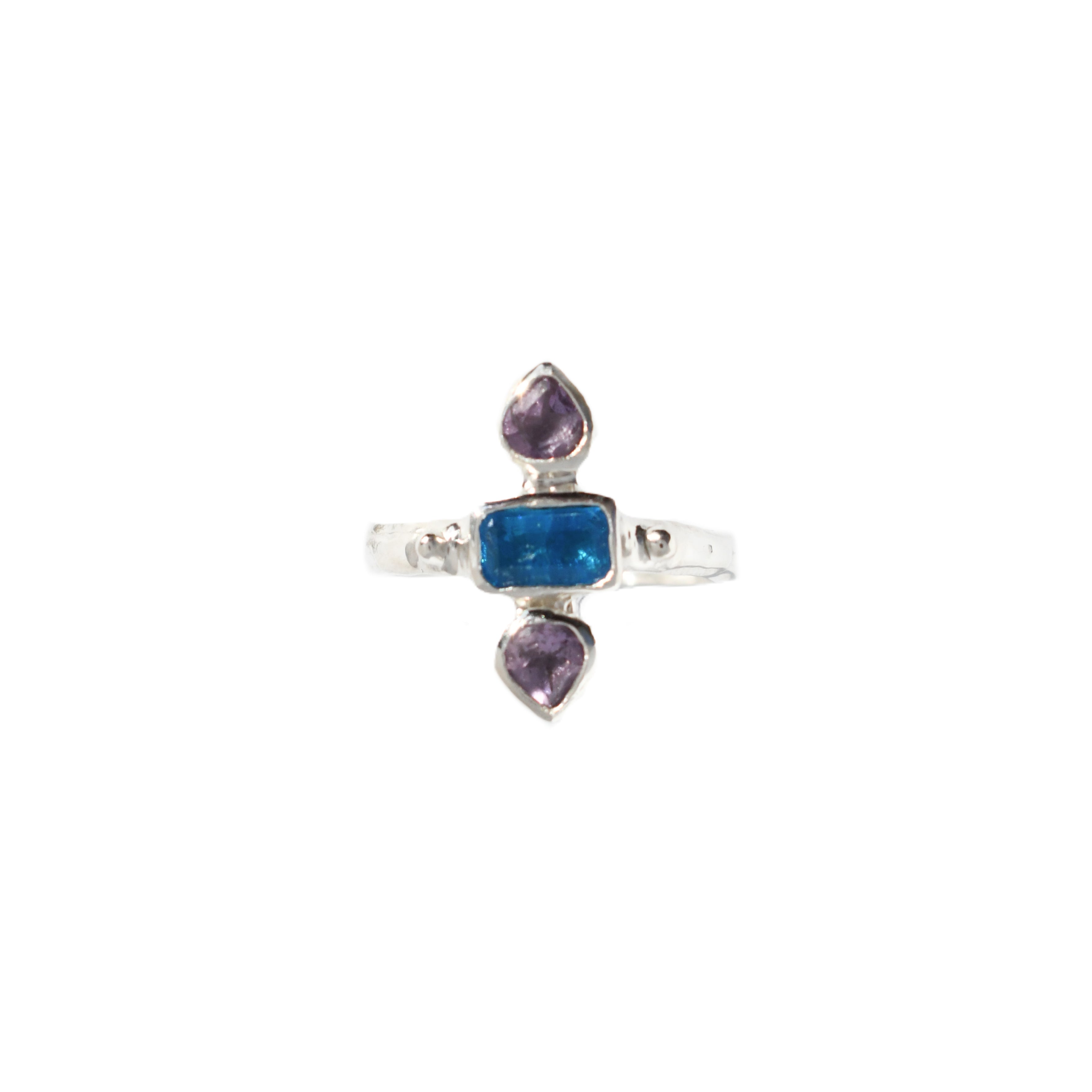 Aquamarine and deals amethyst ring